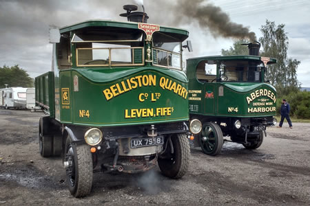 Photograph of two Scammel Sentinels at Boat of Garten Steam event 2018